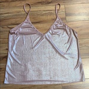 Full Tilt Shiny Blush Pink Tank Top